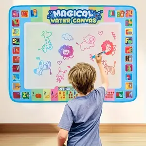 Large Watercolor Canvas, Reusable Creative Drawing Pad, Kids' Extra Large Art Mat, Cartoon Design, Perfect for Watercolor Sketching