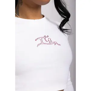 ESSENTIAL RHINESTONE LOGO TEE
