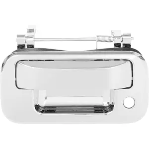 Tailgate Door Handle Chrome, w/ Key Hole, Compatible with 2004-2016 Ford F150 F250 F350 F450 F550 Super Duty Explorer Lobo, Lincoln Mark LT Replace #   8L3Z-9943400-AA, 79606 Outside Tail gate Liftgate