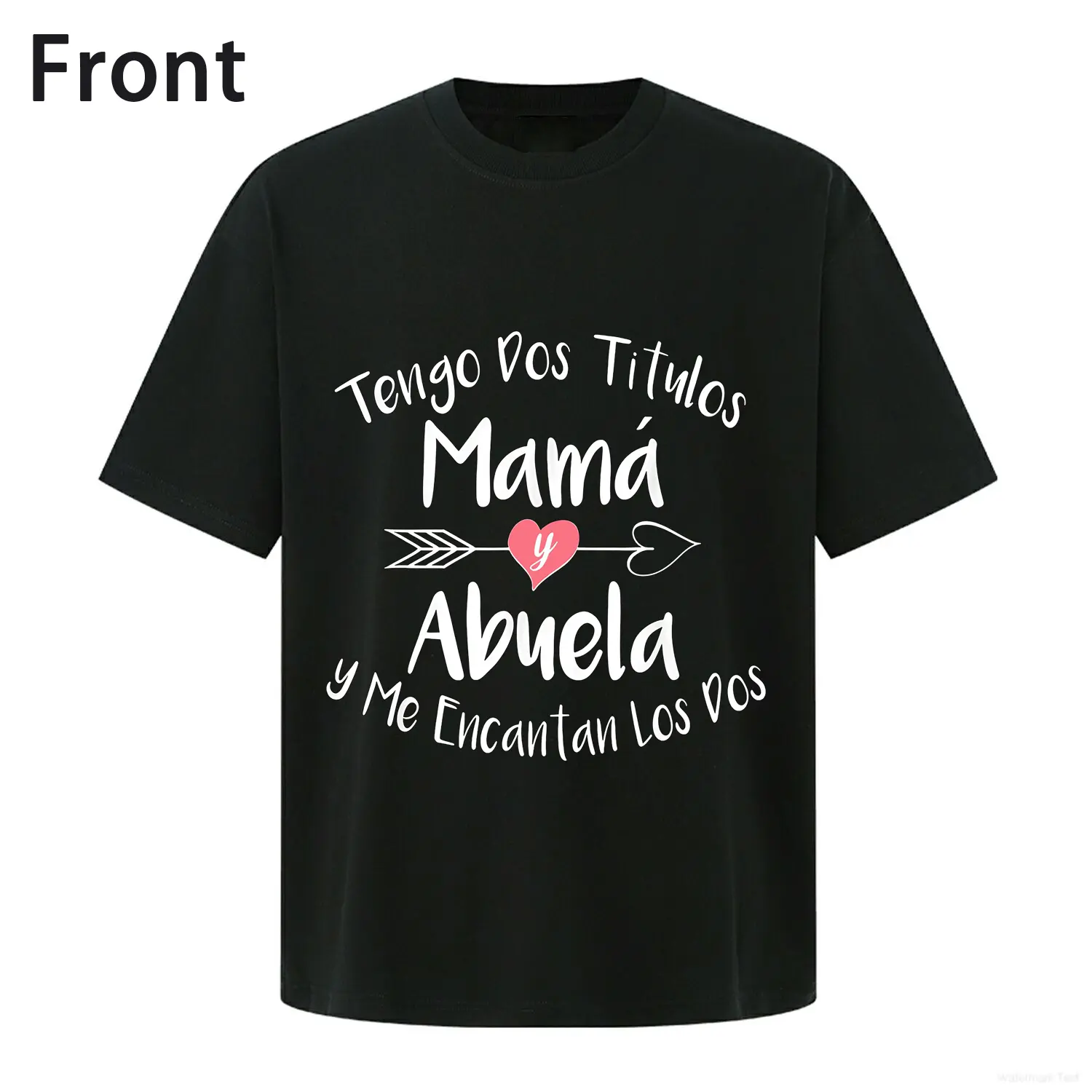 [100% Cotton] Tengo Dos Titulos Mamá Y Abuela T-Shirt Heartwarming Family Design Wear For Grandmothers Who Love Their Dual Roles Trendy Comfortable T-Shirt Great For Family Events Or Daily Casual Wear