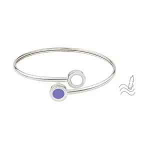 OCEAN PERSIAN BLUE AND WHITE CHIPS BANGLE