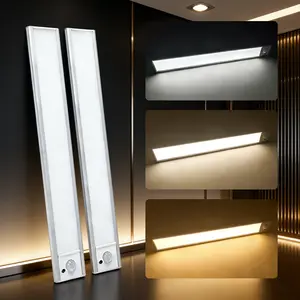 Under Cabinet Lighting, 11.81in Motion Sensor Light Indoor Rechargeable, Closet Lights Battery Operated for Kitchen Cabinets, Shelves, Walls (2 Pack)