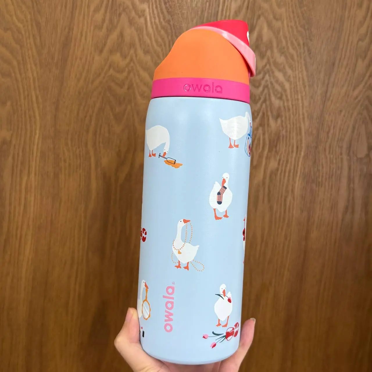[Flash Sale] Owala Trending Silly Goose 32oz Freesip Stainless Steel Water Bottle, Suitable For Travel, Daily Use, Gift For Her