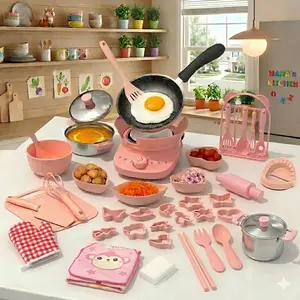 42 PCS Kids Cooking Set Real for Ages 8-12, Real Mini Kitchen Tools with Stove Burner & Safe Knife, Montessori Cooking Toys for Boys & Girls, Easy Beginner Cooking Gift – pink