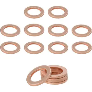15PCS Oil Plug Gasket, 14mm Oil Crush Washer For OEM PN Part 007003-014106, Car Accessories For Drain Plug Washer Gaskets Seals Replacement