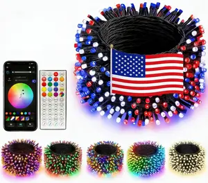 Beatineon Smart 4 of July String Lights, Color Changing 66ft 200 LED RGB Lights with App & Remote Control, Timer, Music Sync, Dimmable Mini Lights for Valentine's Day Birthday Wedding Party Festival Decor