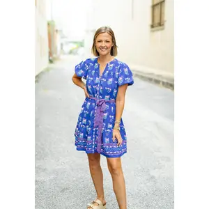 Mary Square: Addison Dress | Petal Keepsake Blue