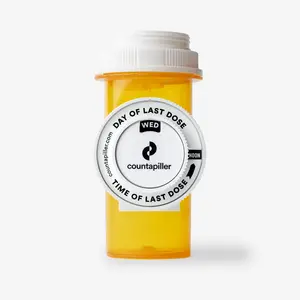 Countapiller: Track, Remind, & Organize Pills. Medication Compliance. Optimize Your Dosage & Stay On Top of Prescriptions AM/PM - Daily & Hourly (White) Pill Medication Organizer Tracker