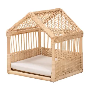 bali & pari Pieta Natural Brown Rattan Pet Bed