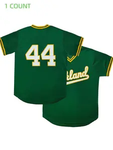 Men's Letter & Figure Embroidered Baseball Jersey, Jersey Shirt, Casual Short Sleeve V Neck Baseball Top for Summer, Men's Sportswear for Training & Competition