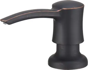 Built in Sink Soap Dispenser or Lotion Dispenser for Kitchen Sink, Oil Rubbed Bronze ABS Pump , with 11 Ounce Large PET Soap Bottle