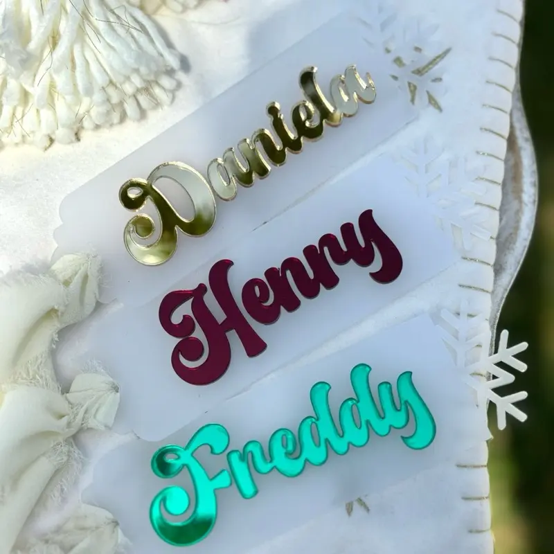 Snowflake stocking tag