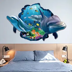 3D Under the Sea Dolphin Wall Sticker Decal Home Decor Gifts For Kid