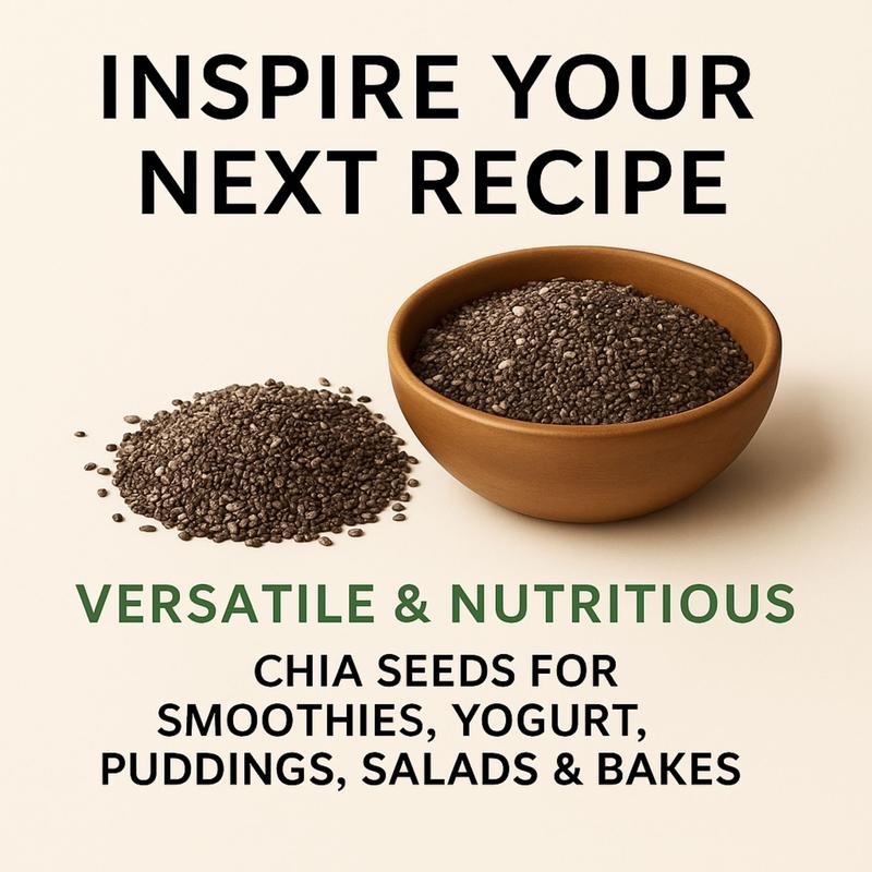 Spicy Pantry Chia Seeds, Whole Black Chia Seeds for Smoothies, Baking, Puddings & Toppings, Non-GMO Pantry Staple