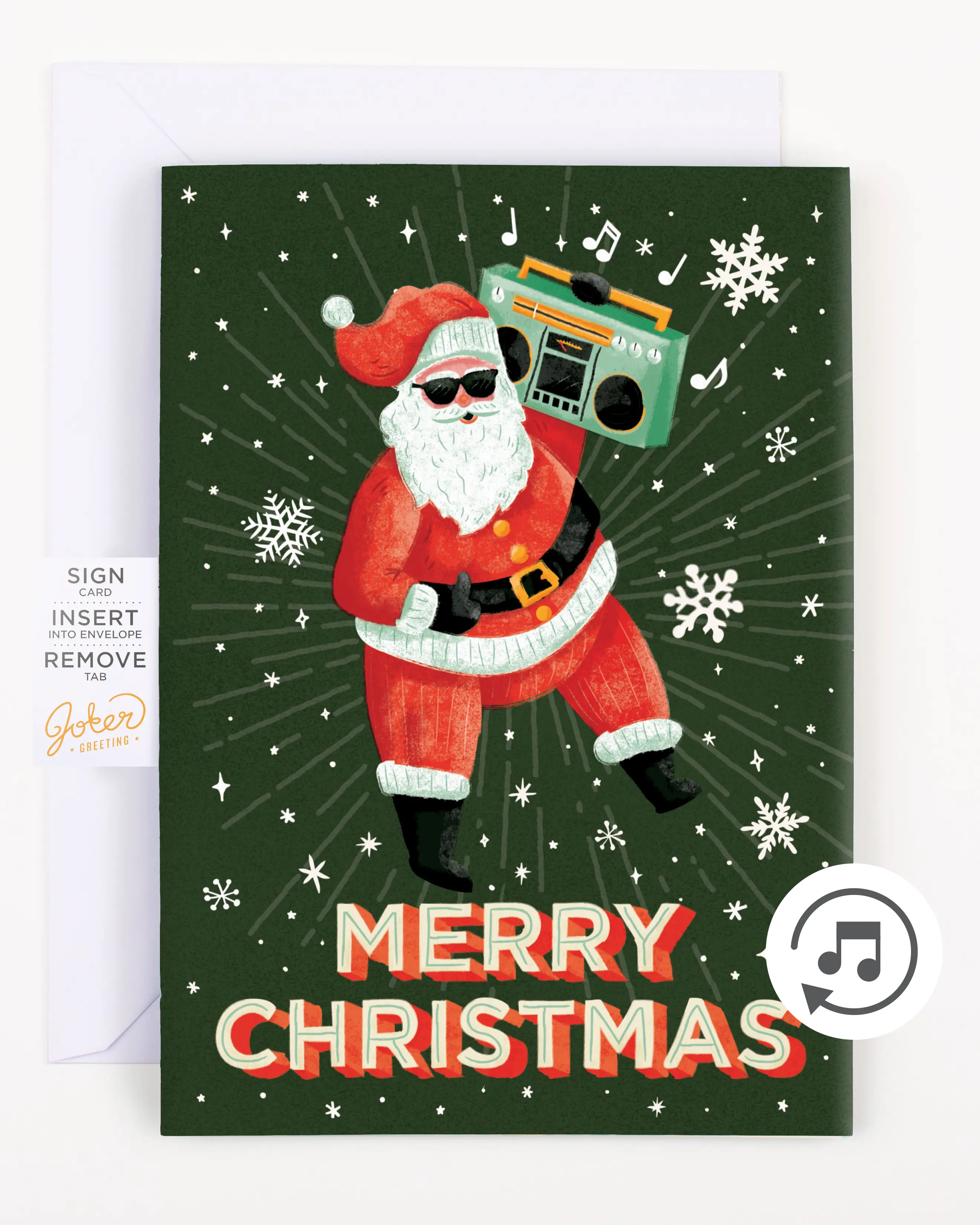 Joker Greeting Glittery Finish Christmas Card Set - Endless Musical Rick Astley Hit "Never Gonna Give You Up" Office Stationery, Boxed Set for Meme Enthusiasts & Friend Gifting