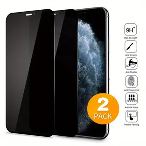 2Pcs Anti-Spy Tempered Glass Privacy Screen Protector For iPhone 17/1 7Air/17 Pro/17 Pro Max iPhone - Protect Your Screen from Prying Eyes!