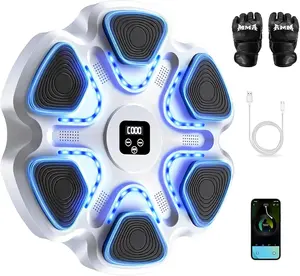 Music Boxing Machine,Smart Boxing Machine for Adults & Kids,Boxing Training Machine with Boxing Gloves, Music Playback Boxing Workout Equipment Target for Home, Office, Gym