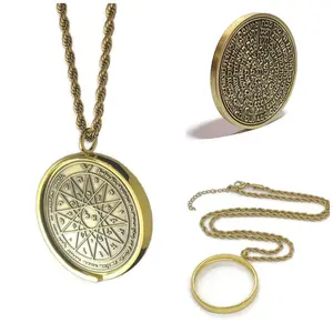 Fourth Pentacle of Mercury Necklace - Communication & Knowledge Talisman Pendant with 72 Names of God