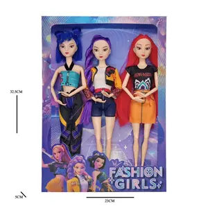 K-Pop Doll Set with Hunter Anime Action Figures - 11.5-Inch Collectible Fashion 3-Piece Set | Ideal for Birthday Gifts, Office & Room Decor