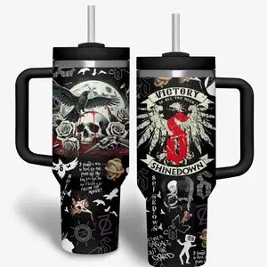 Vintage Shinedown Band Custom Cup 40 oz 20 oz Tumbler With Handle, Rock Fans Tumbler Cup, ShineDown Merch