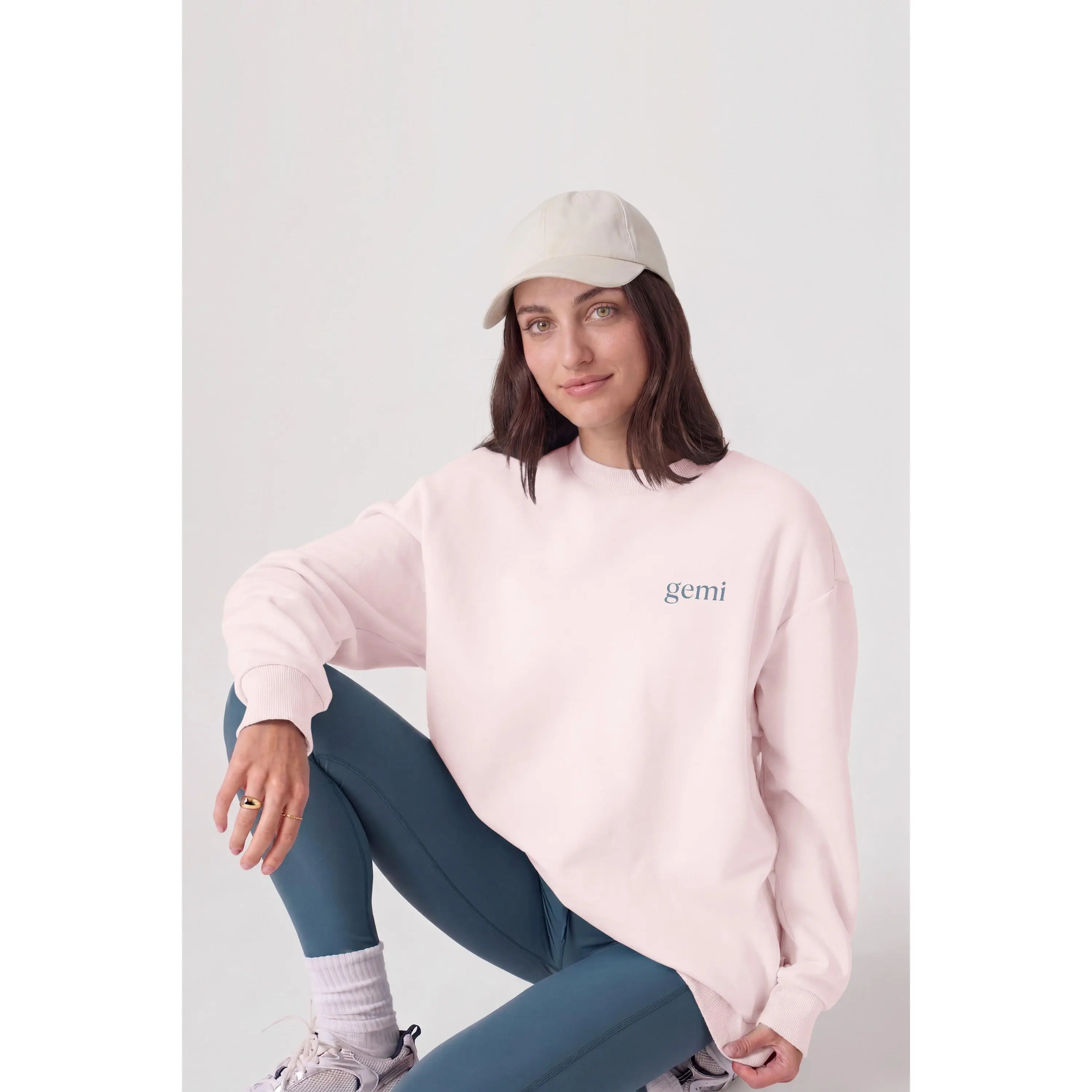 The Signature Sweatshirt | gemi beauty | Women's ultra-plush cotton fleece Long Sleeve Sweatshirts