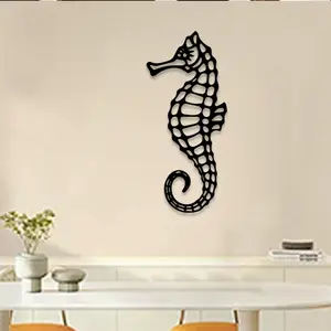 1pc Seahorse Metal Wall Art, Seahorse Statue Mural, Perfect for Coral Reef Room, Diving Club, Underwater Theme Decor, Ocean Decor, Ideal Gift for Divers