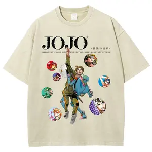Jojo's Bizarre Adventure Unisex Fit Washed T-Shirt43