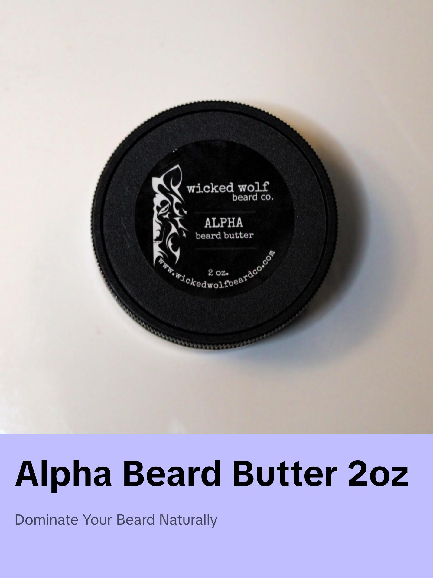 Alpha Beard Butter - Original recipe- Beard Cream with No Artificial Ingredients or Additives - Signature Vanilla Bourbon Fragrance