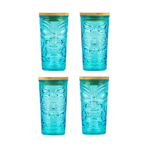 10 Strawberry Street Set of 4 Tiki Glass Sippers