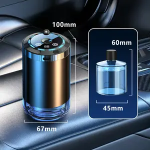 Smart Car Air Freshener with Touch Control, 5 Mist Modes & RGB Ambient Light, Star Light Effect, Rechargeable, Long Lasting Cologne/Ocean Scent, Perfect Gift for Girlfriend, Mom & Loved Ones