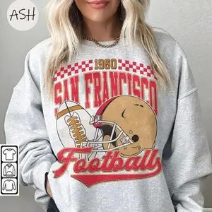 Vintage 90s Style San Francisco Football Sweatshirt, Vintage Style T-Shirt San Francisco Football Tshirt, San Francisco Football Crewneck, #49eerr merch, Game Day Fan Gifts