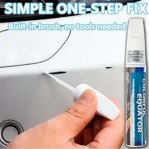 Quick Car Touch-Up Pen (0.41 fl oz/12 ml), for passenger cars and SUVs; repairs deep scratches and paint loss; includes brush tip; protective coating pen; waterproof, durable, colorfast.