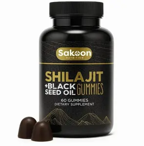 Pure Shilajit Gummies for Men & Women, Shilajit with Black Seed Oil, High Potency Pure Himalayan Resin for Energy, Immune Support, and Cognitive Function, Lab Tested Chewables