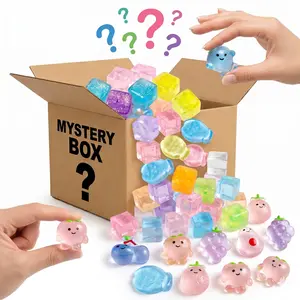 [Fast Shipping] 25Pcs Blind Box Mini Squeeze  Mystery Assortment | Simulated Food Fish Buns Ice Cubes Fruits Squishies | Sensory Fidget  For Kids Adults Stress Relief | Christmas Halloween Birthday Party Favors Classroom Reward Prizes Toys