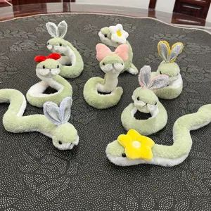 Year of the Snake Animal Small Green Snake Plush Toy Doll Creative Funny Children's Girl Cute Small Ornament