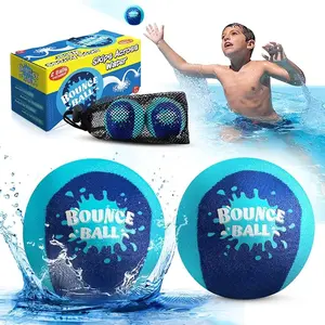 2 Pack Water Skipping Bounce Balls | Floating Grip Water Beach Toys for Kids 5-12 Outdoor Pool River Lake Summer Fun Swimming Game Toy for Boys & Girls
