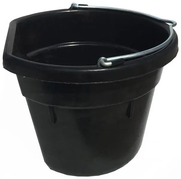 Tuff Stuff Products 458195765 12 qt. Rb-FB12 Rubber Flatback Bucket