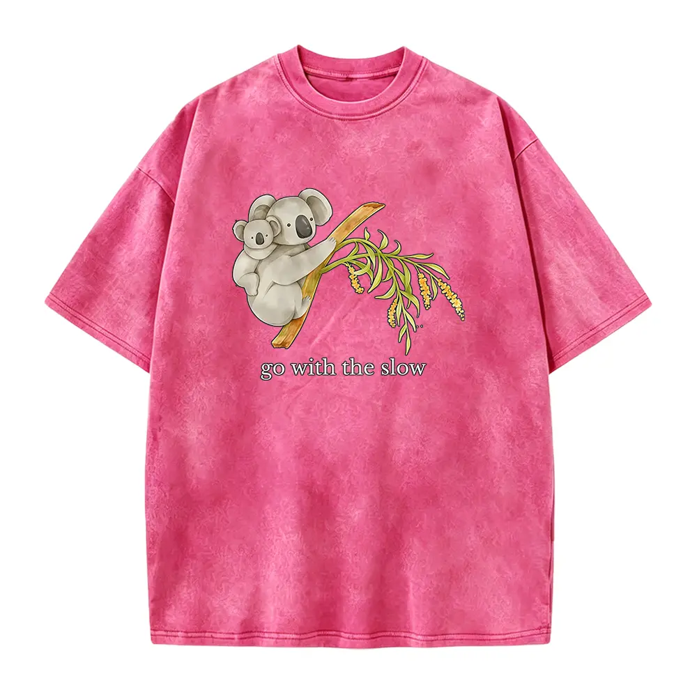Koala Graphic T-Shirt, Go With The Slow Chill Aesthetic Outfits