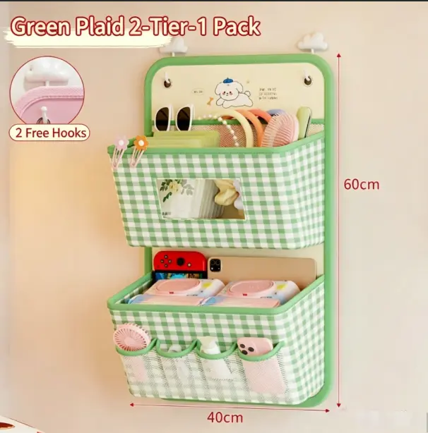 Multi-Pocket Hanging Wall Storage Organizer - Over-the-Door Closet Storage Bag with Large Capacity, Wall-Mount Holder for Lingerie, Underwear, Bras, Socks in Bedroom, Dorm Room