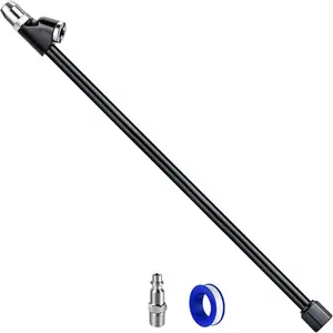 Dual Head Air Chuck Set, Heavy Duty Extended Reach Tire Chuck with Quick Plug for Semi Tire Inflation, 1/4" FNPT Straight Lock-On Tire Inflate Chuck for Air Compressor, For Semi Truck, For RV, For Dually Tires