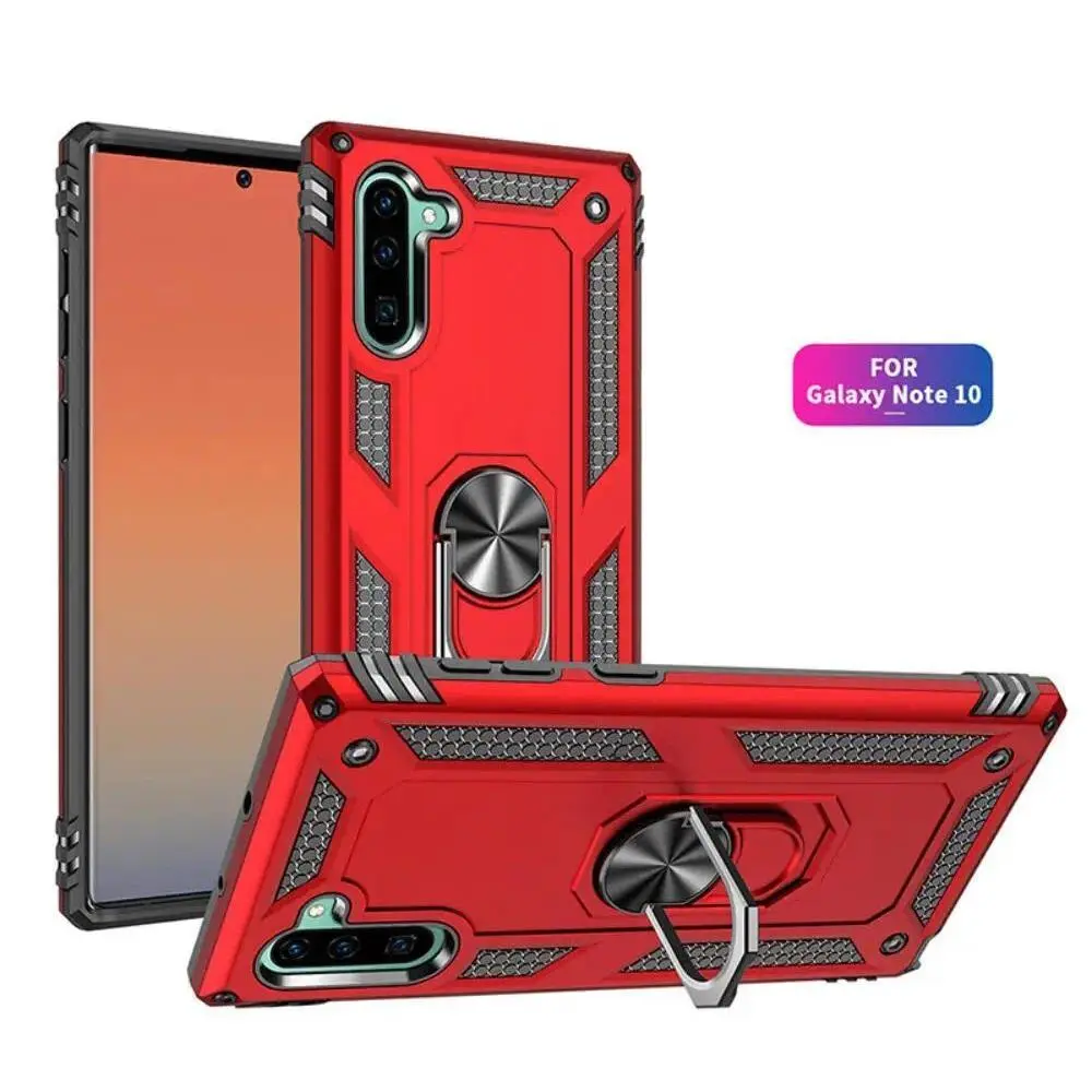 for Samsung Note10 Case for Samsung Galaxy Note 10 Plus Protector Armor Military Shockproof Magnet Car Holder Ring Case Cover