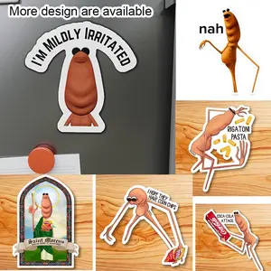 24 Designs Marcus the Worm Die-Cut Sticker - Fun Kitchen Decor, Fridge Decal, Humorous Gift, Office