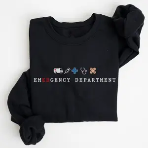 Emergency Department Sweatshirt, ER Nurse, Emergency Room Tech Shirt, ED Emergency Nurse Gift, Emergency Medicine Sweater