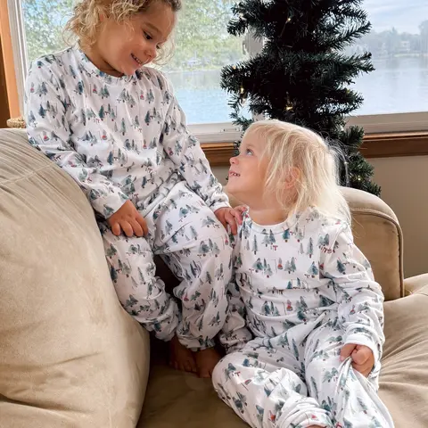 Merryreindeer Holiday Grove-Family Matching Christmas Cardigan Pajamas 2026 Clothes Breathable