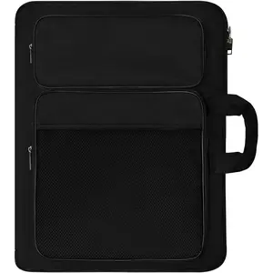 Art Portfolio  Artwork,Art Bag15 X 18 For  Artwork 8K Organizer,A3 portfolio Case For Carrying Artwork With Tote And Backpack (Black)