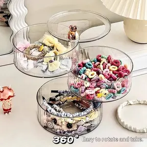 Multilayer Rotating Jewelry Box Organizer, Creative Candy Storage Container, Sealed Snack Nut Fruit Classification Plate