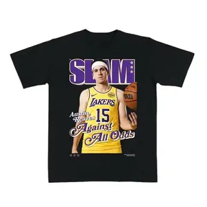 Los Angeles Lakers Austin Reaves SLAM Black Cover T-Shirt, Basketball Slam Graphic Shirt, Sports Fan Shirt, Vintage Basketball Shirt, Athlete Graphic Tee, Basketball Lover Shirt, Game Day Shirt, Gift for Basketball Fans