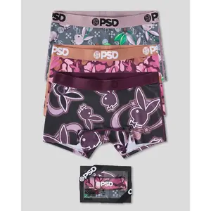 PSD Womens Playboy Tumble Boy Short Underwear 3 Pack Boxed Gift Set - Comfortable, Breathable, Ultra-Light Fabric PSD Womens Playboy Tumble Boy Short Underwear 3 Pack Boxed Gift Set - Comfortable, Breathable, Ultra-Light Fabric