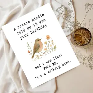 Funny Birthday Card for Him, Funny Birthday Card for Her, Birthday Card for Friend, Sarcastic Birthday Card, Cheeky Greeting Card, Birdie