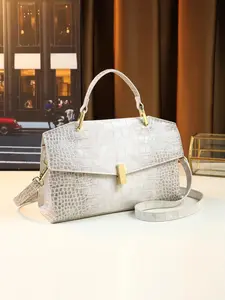 Women's Fashionable Crocodile Embossed Handbag, Casual Versatile Commuter Bag, Trendy All-match Shoulder Bag for Daily Use